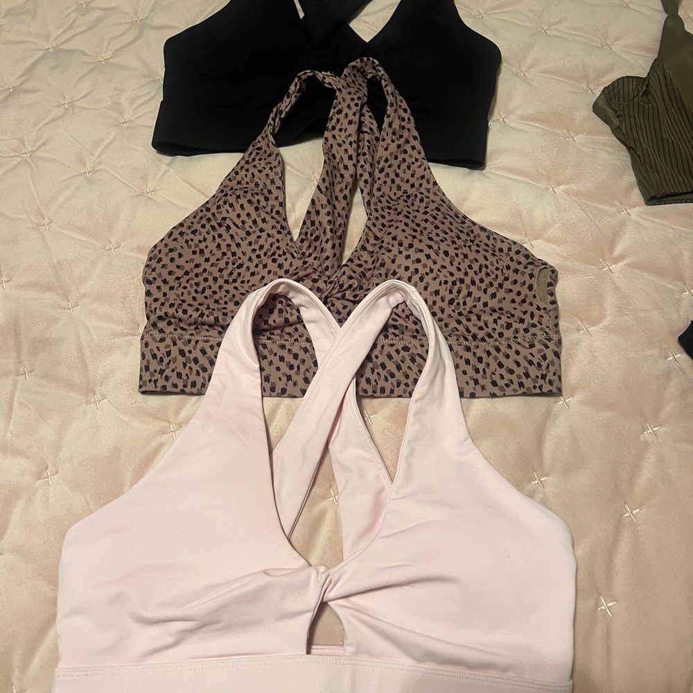 Stylish Women's Halter Tops - Black, Leopard, and Pink